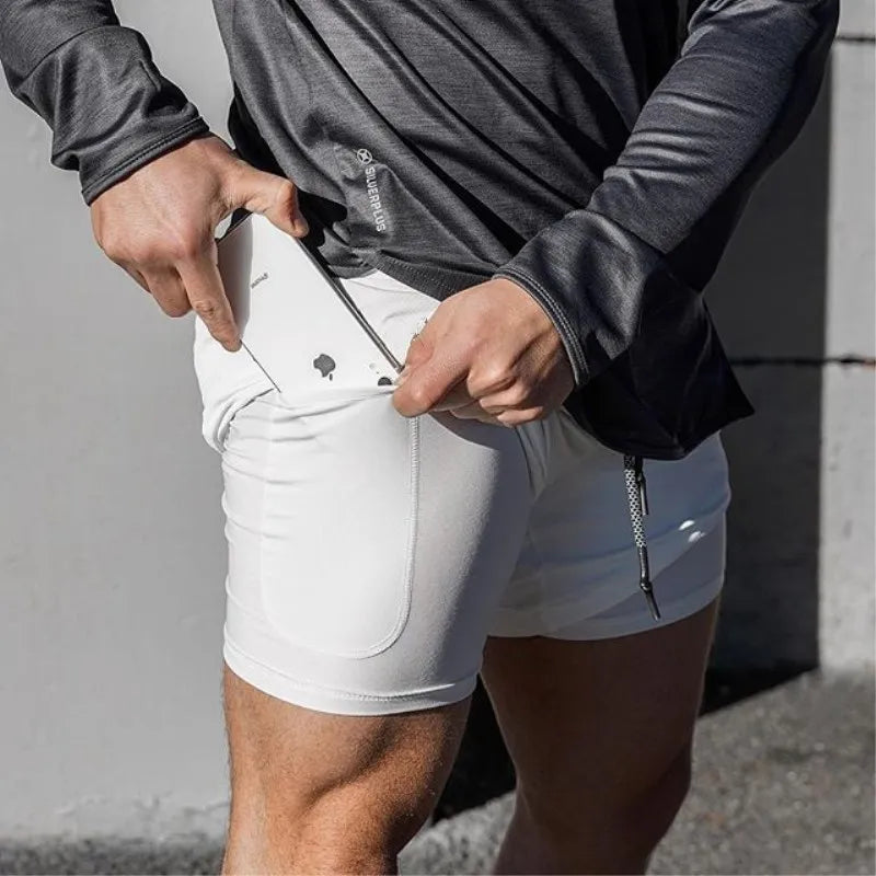 Camo Running Shorts Men Gym Sports Shorts 2 In 1 Quick Dry Workout Training Gym Fitness Jogging Short Pants Summer Men Shorts