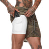 Camo Running Shorts Men Gym Sports Shorts 2 In 1 Quick Dry Workout Training Gym Fitness Jogging Short Pants Summer Men Shorts